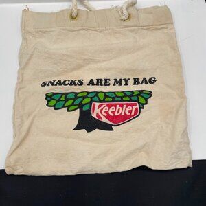 1980s Keebler Snacks Are My Bag Wheat Sticks Promo Canvas Tote Bag Keebler Tree